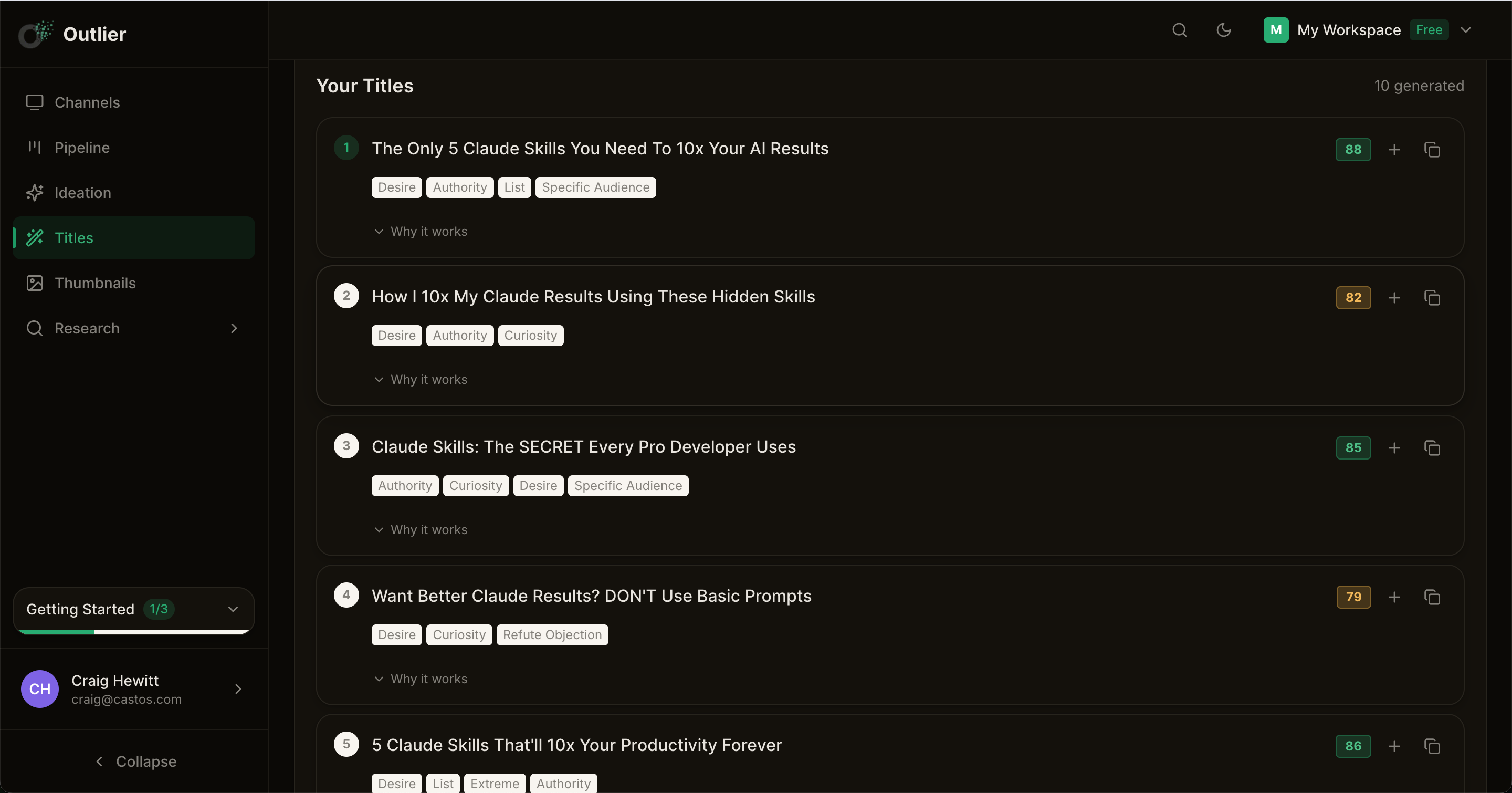 Title Generator screenshot